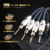 Impeto HiFi Speaker Cables with Banana Plugs for Audiophile, Cotton Net Braided High-end Speaker Wire, Including Gold Plated Banana Plugs & Spade Connectors (6.56ft/2m/1pcs) view 4