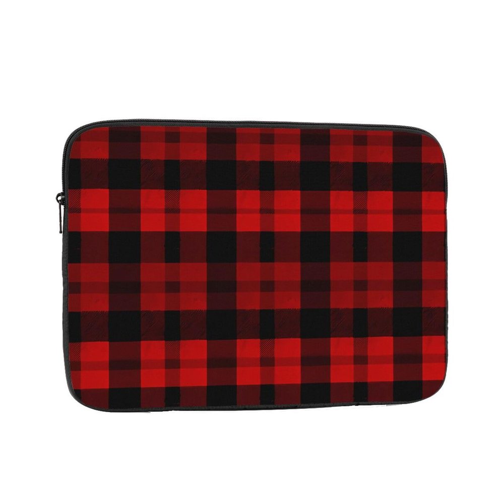 Plaid Red and Black Laptop Sleeve Case 12 inch Laptop Bag Shockproof Protective Notebook Case Computer Carrying Bag Case