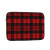 Plaid Red and Black Laptop Sleeve Case 12 inch Laptop Bag Shockproof Protective Notebook Case Computer Carrying Bag Case view 1