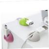 TINEASUR 6pcs Cable Clips Cord Management Organizer for Desk Wall Home Office Tidy up Power Cords USB Charging Cables Headphones Red Green Yellow view 3