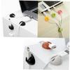 TINEASUR 6pcs Cable Clips Cord Management Organizer for Desk Wall Home Office Tidy up Power Cords USB Charging Cables Headphones Red Green Yellow view 4