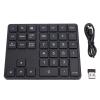35 Keys Number Keyboard Pad, External Mini Slim Keyboard with Receiver BT5.0 BT3.0 Number Keypad External Number Keypad for OS X Laptop Desktop Smartphone (Black) view 1