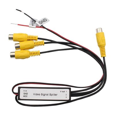 1 to 3 Car DVD Video Monitor Amplifier Fit for Booster Distribution RCA Splitter System
