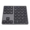 35 Keys Number Keyboard Pad, External Mini Slim Keyboard with Receiver BT5.0 BT3.0 Number Keypad External Number Keypad for OS X Laptop Desktop Smartphone (Grey) view 1