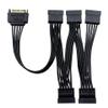 15pin SATA 1 Male To 5 Female Splitter Hard Drive HDD SSD Power Adapter Cable view 1