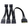 15pin SATA 1 Male To 5 Female Splitter Hard Drive HDD SSD Power Adapter Cable view 2