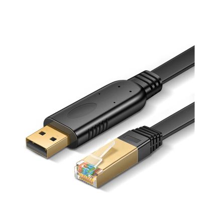 ACGTUY USB to RJ45 Console Cable RS232 Serial Adapter RJ 45 8P8C USB Console Cable Compatible with The Computer Laptops Switch Router Server Converter(0.8m,PL2303)