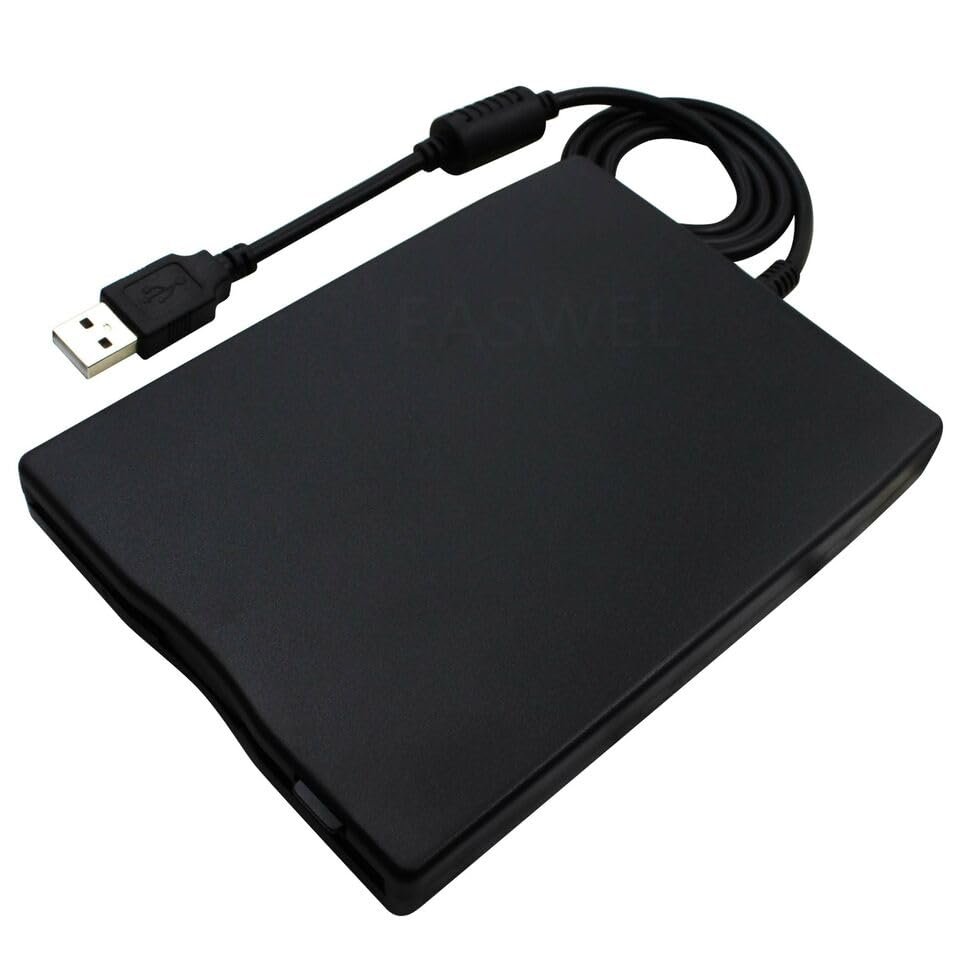 3.5 USB 2.0 Data External Floppy Disk Drive 1.44MB Fit for Laptop PC Win 7/8/10 Mac