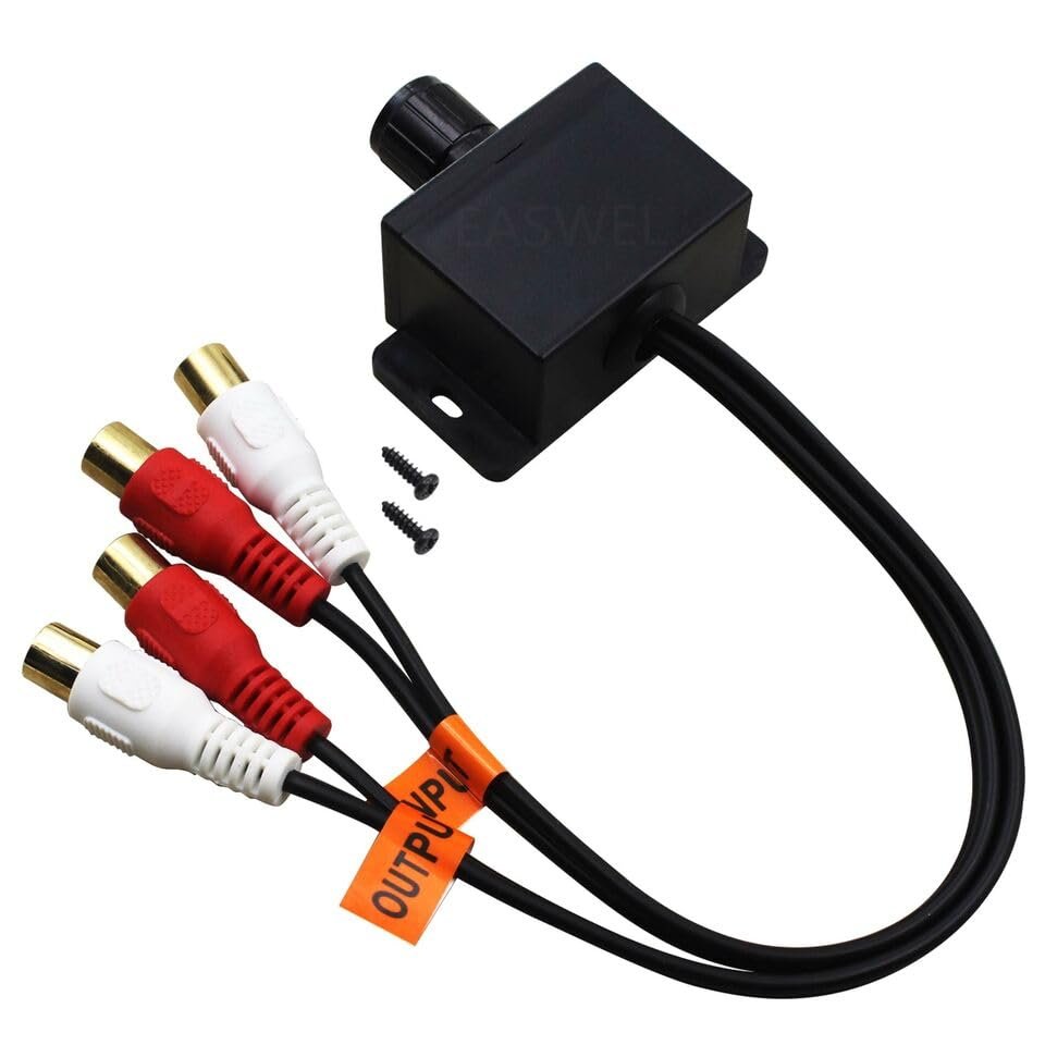 Car Audio Amplifier Bass RCA Gain Level Remote Volume Control Knob Universal