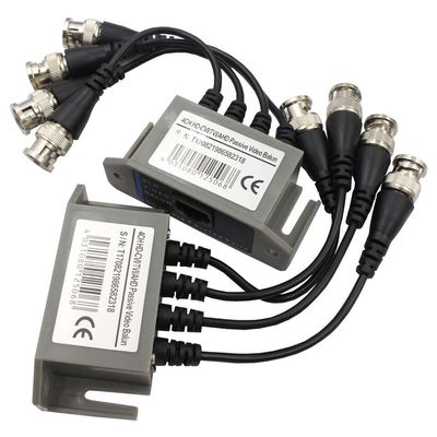 2Pcs 4 CH Passive CCTV Camera UTP BNC Video Balun Transceiver Rj45 CAT5 Cable
