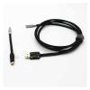 Chunsu Keyboard USB to Type C Cable Metal Plug with 0B Aviator- Black White with Cable Bite(Full Black) view 1
