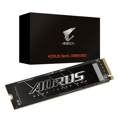 GIGABYTE Aorus 2TB M.2 Solid State Drive Gen5 14000 (PCIe Gen 5.0 x4/NVMe 2.0)