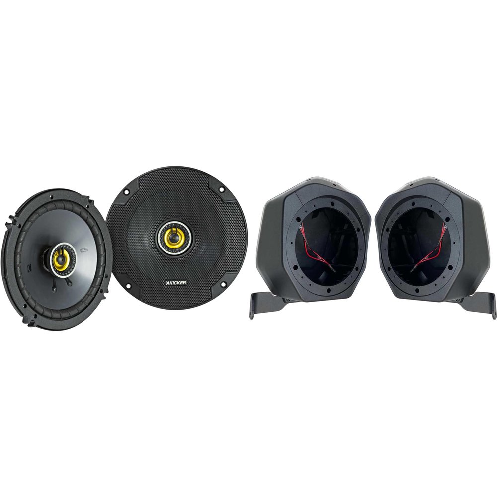 KICKER Bronco 46CSC654 CS 6.5" Coaxial & BR-2B65U 21-23 Bronco 2-Door Speaker Upgrade Pods