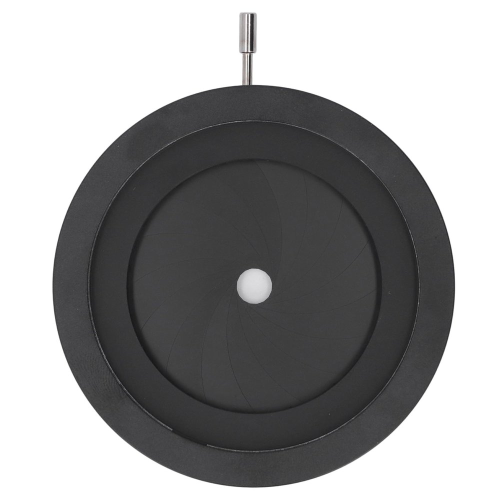 Adjustable Iris Aperture Diaphragm, Adjustable Aperture Diaphragm Aluminum Alloy 250mm Iris Aperture Diaphragm Adapter for Cameras Microscopes Optical Instruments