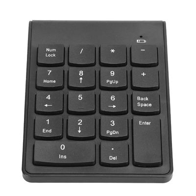 Number Pad, Numeric Keypads Mini Digital Keyboard USB 2.4GHz 18 Key Financial Accounting Keypad Number Pad for Laptop for PCDesktop (Black)