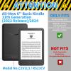 Case for 6" Kindle (11th Generation, 2024/2022 Release) Slim PU Leather Adjustable Multi-Angle Smart Shell Cover with Auto Wake/Sleep for Kindle 2024/2022 11th Gen e-Reader, Deer American Flag view 2