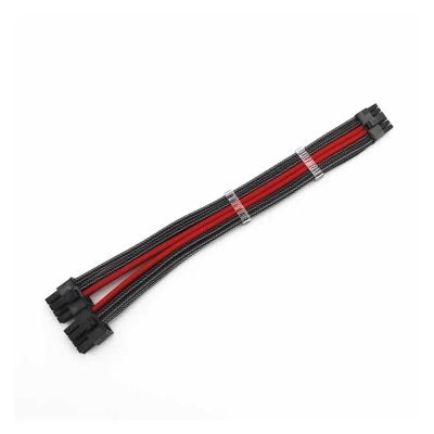 Chunsu PSU Dual 8Pin CPU to Mini 12pin GeForce RTX 30 Series Power Supply Cable with Combs(Carbon red)