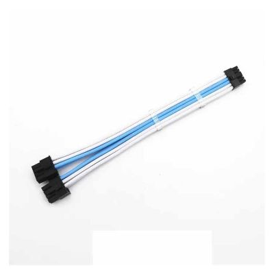 Chunsu PSU Dual 8Pin CPU to Mini 12pin GeForce RTX 30 Series Power Supply Cable with Combs(White Blue)