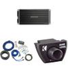 Kicker 47KEY5001 500-Watt Mono Channel Amp with Bass Knob, CK4 Amp Kit Bundle view 1