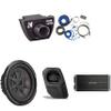 KICKER 48CWRT104 Subwoofer BR-DS10U Add-On & 47KEY5001, Bass Knob, CK8 Amp Kit Bundle Compatible with 2021-2025 Ford Bronco 4-Door Rear Door view 1
