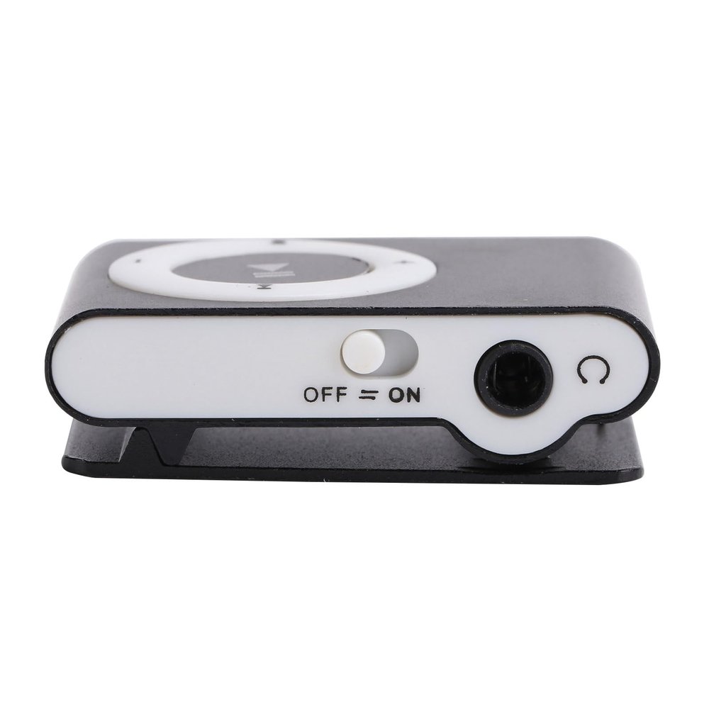 Media Player, Video Player Digital Music Media with Earphone and USB Cable Digital Signage Player for MP3 BackClip Player (Black)