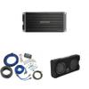 Kicker Comp RT 8 Inch 48TRTP82 Thin Down Firing Enclosure Package with 47KEY5001 Amp & CK4 Amp Install kit Bundle view 1