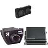 Kicker Comp RT 8 Inch 48TRTP82 Thin Down Firing Enclosure Package with 46CXA4001 Amplifier & Bass Knob Bundle view 1