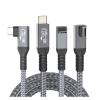 ACGTUY Thunderbolt USB 4 90 Degree Angle Cable 40Gbps USB4 Elbow Type C Thunderbolt3 4 Data Transfer Cable USB C PD240W Fast(2m,USB4 40G 8K L3) view 1