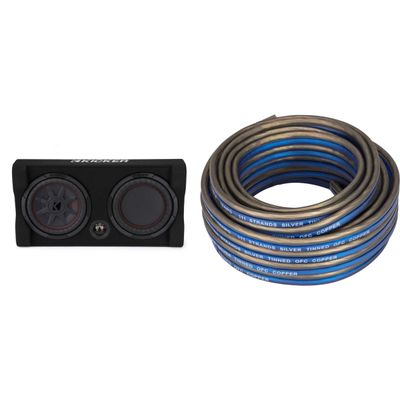 Kicker 48TRTP102 Comp RT 10" Subwoofer Enclosure Package w/Speaker Wire Bundle