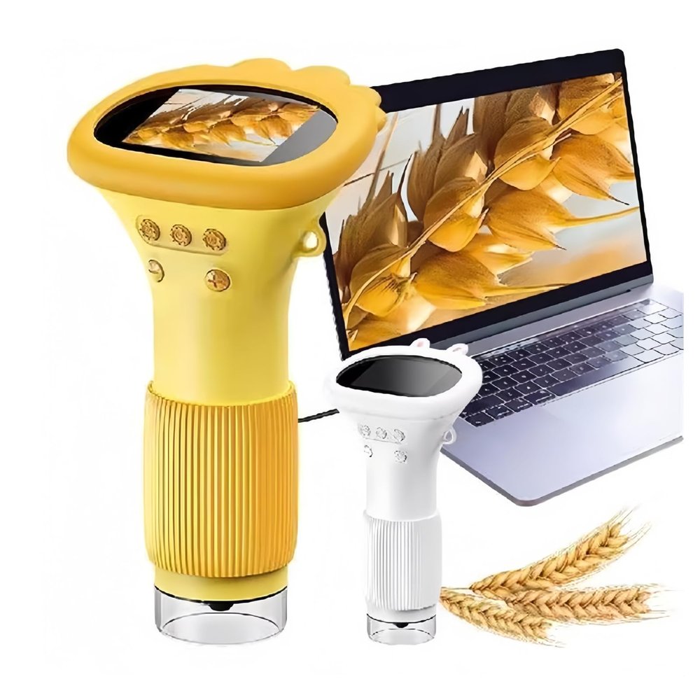1000X Portable Digital Microscope, 2MP Camera 2.0" Screen 8 LED Lights, Stores 400 Photos Handheld Microscope