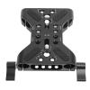 15mm Rod Baseplate, Camera Mount Bracket with 1/4 inch and 3/8 inch Screws, Aluminum Alloy, for DSLR Cameras, Lightweight and, Hollow Design for Weight Saving, Rubber Pads to view 4