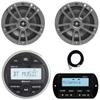 JBL PRV-175 Marine Gauge Hole Mount USB Bluetooth AM/FM Digital Stereo Receiver, Wired Remote, 20-Foot Extension Cable, 2x 6.5" 180 Watt Peak Power 2-Way Multi-Element Boat Gray Speakers view 1
