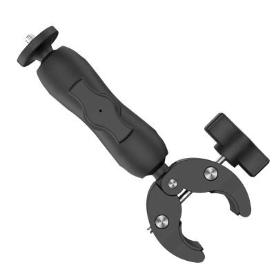 Adjustable Pole Clamp Mount Mini Mounting Kit with Adapter Portable Satellite Antenna Bracket for RV Ladders Support 360 Rotation 180 Tilt Aluminum Alloy Material