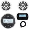 JBL PRV-175 Marine Gauge Hole Mount USB Bluetooth AM/FM Receiver, Wired Remote & 20-foot Extension Cable Bundle Combo One Pair (QTY 2) Of 6.5" 180W Max 2-Way Multi-Element Boat White Speakers view 1