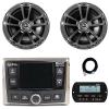 Infinity PRV-315.2 Marine Gauge Hole Mount USB Bluetooth AM/FM/WB Radio Receiver, Wired Remote W/ 20-Foot Extension Cable, 2x 6.5" 225W Max Power 2-Way High-Performance Boat Chrome Speakers view 1