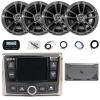 Infinity PRV-315.2 Marine Gauge Hole Mount USB Bluetooth AM/FM/WB Radio Receiver, Wired Remote & 20-foot Extension Cable, 4x 6.5" 225W High-Performance Chrome Speakers, 4-Channel Amplifier W/Kit view 1