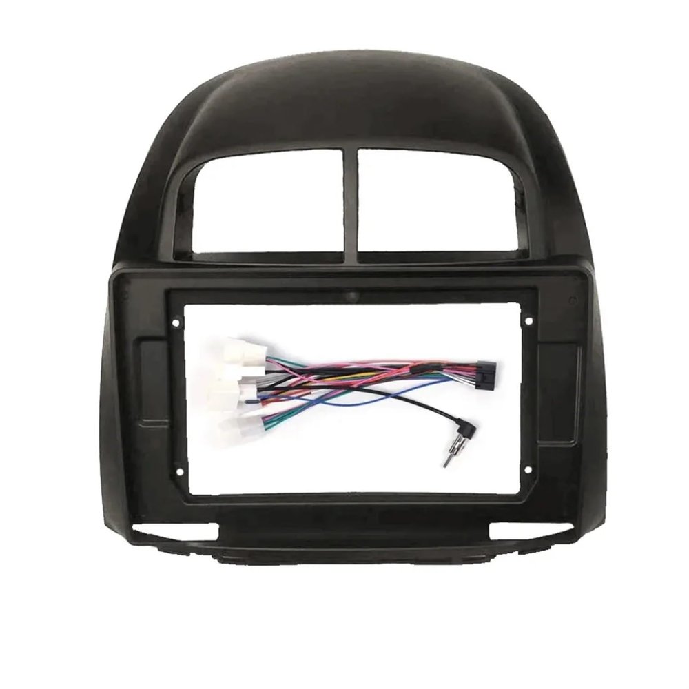 10.1 Inch Compatible with Proton Myvi Compatible with Toyota Passo Daihatsu Sirion Car Radio Stereo Android MP5 Player 2 Din Head Unit Fascia Panel Frane Central control accessories(Frame an cord)