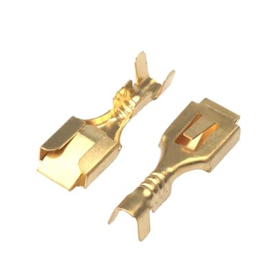 20/50/100/200 Pcs 6.3MM Car Crimp Terminal DJ621-B6.3 Spade Connector Copper Pins Auto Female Splice Wire Terminals(500 pcs)