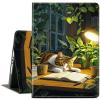 ACWDMKH for Amazon Fire Max 11 Tablet Case,(13th Generation, 2023 Release) PU Leather Slim Folio Adjustable Stand Smart Cover with Auto Wake/Sleep Case for Fire Max 11,Cute Cat Plant view 1