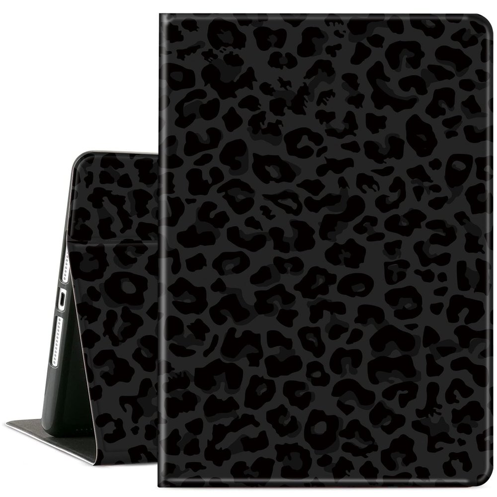 ACWDMKH for Amazon Fire Max 11 Tablet Case,(13th Generation, 2023 Release) PU Leather Slim Folio Adjustable Stand Smart Cover with Auto Wake/Sleep Case for Fire Max 11,Black Green Leopard