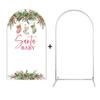 Aerdce Santa Baby Christmas Arch Cover Chiara Backdrops Socks Stretchy Arched Stands Covers for Newborn Xmas Baby Shower Party Decorations Supplies(Cover+Stand) view 2