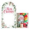 Aerdce Merry Christmas Arch Backdrop Cover Stretchy Arched Stands Covers for Family Holiday New Year Party Decoration Supplies(Only Cover) view 1
