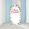Aerdce Merry Christmas Arch Backdrop Cover Stretchy Arched Stands Covers for Family Holiday New Year Party Decoration Supplies(Only Cover) view 2