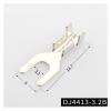 50/100 Pcs Fork Spade Terminal DJ4413-3.2B Block Cold-Pressed Bare 3.2MM Crimp Terminal Pin U/Y-Shaped Grounding Lug(50 pcs) view 2