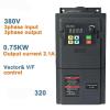 0.75/1.5/2.2KW 3/4KW 5.5KW 7.5kw Requency Inverter 1P 3P 220V 380V Output Frequency Converter Variable Frequency Drive 1Pcs(320-380V-0.75KW) view 2