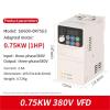 0.75KW 1.5KW 2.2KW 4KW Frequency Inverter 1P-3P 220V 3P-3P 380V Output Frequency Converter Variable Frequency Drive 1Pcs(0.75KW 380V 3-3PH W) view 2