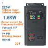 2.2kw 3kw 4kw 5.5kw 7.5kw 380v Variable Frequency Drive Frequency Inverter Three-Phase Motor Speed Control Soft Start RS485 1Pcs(321-220V-1.5KW) view 2