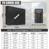 3-Side Zippered Box-Shaped Outdoor TV Cover 41 to 43 Inch Waterproof, 600D Heavy Duty Oxford Weatherproof TV Enclosure Protector, Waterproof Double Zipper Front Flap for Outside Flat Screen 41-43in TV view 3