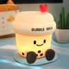 Cute Loving Bubble Milk Cup Night Light, 3-Level Dimmable Soft Light, Timed, Rechargeable, Silicone Bedside Touch Lamp, Creates a Cozy Ambiance, Ideal Decoration and Gift for Girls, Women, and Kids view 1