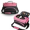 MuyBienBien Hairdresser Barber Bag Large Capacity With Adjustable Strap Professional Cosmetology Case Hairstylist Traveling Bags For hair stuff and supplies for Salon Pink Hair Tools Bag view 1